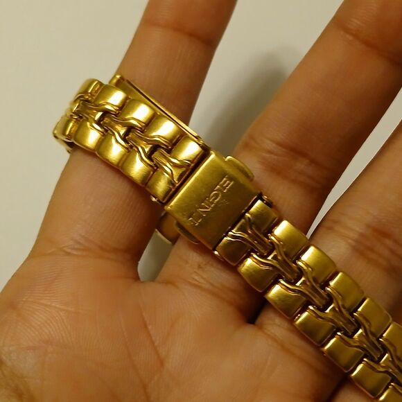 Vintage Elgin II Women's Gold Tone MOP Dial Rhinestone Bezel Quartz Watch - Picture 8 of 13